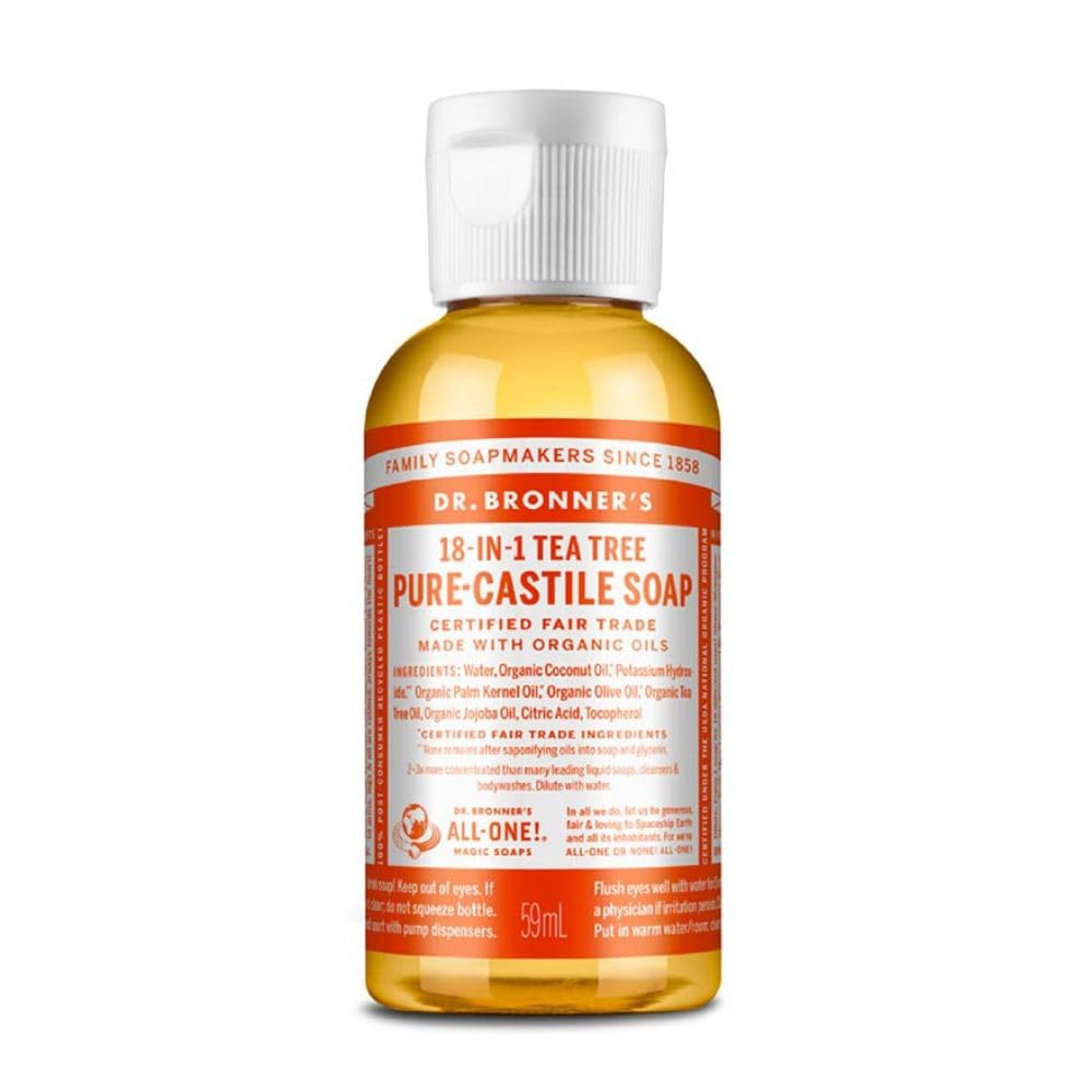 Dr. Bronner's Pure-Castile Magic Soap Liquid (Almond, 32 Ounce) - Made with Regenerative Organic Certified Oils, 18-in-1 Uses: Face, Body, Hair, Laundry, Pets and Dishes, Concentrated, Vegan, Non-GMO