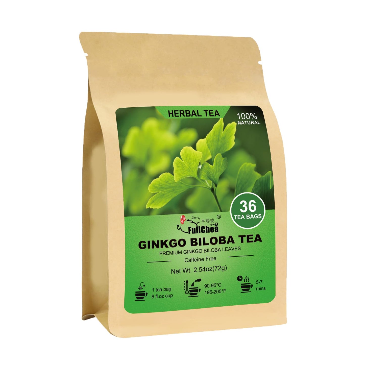 FullChea - Dandelion Leaf & Root Tea bags, 50 Teabags, 2g/bag - Natural Dandelion Herbal Tea for Liver & Kidney Health - Non-GMO - Caffeine-free - Support Digestion & Boost Immune System