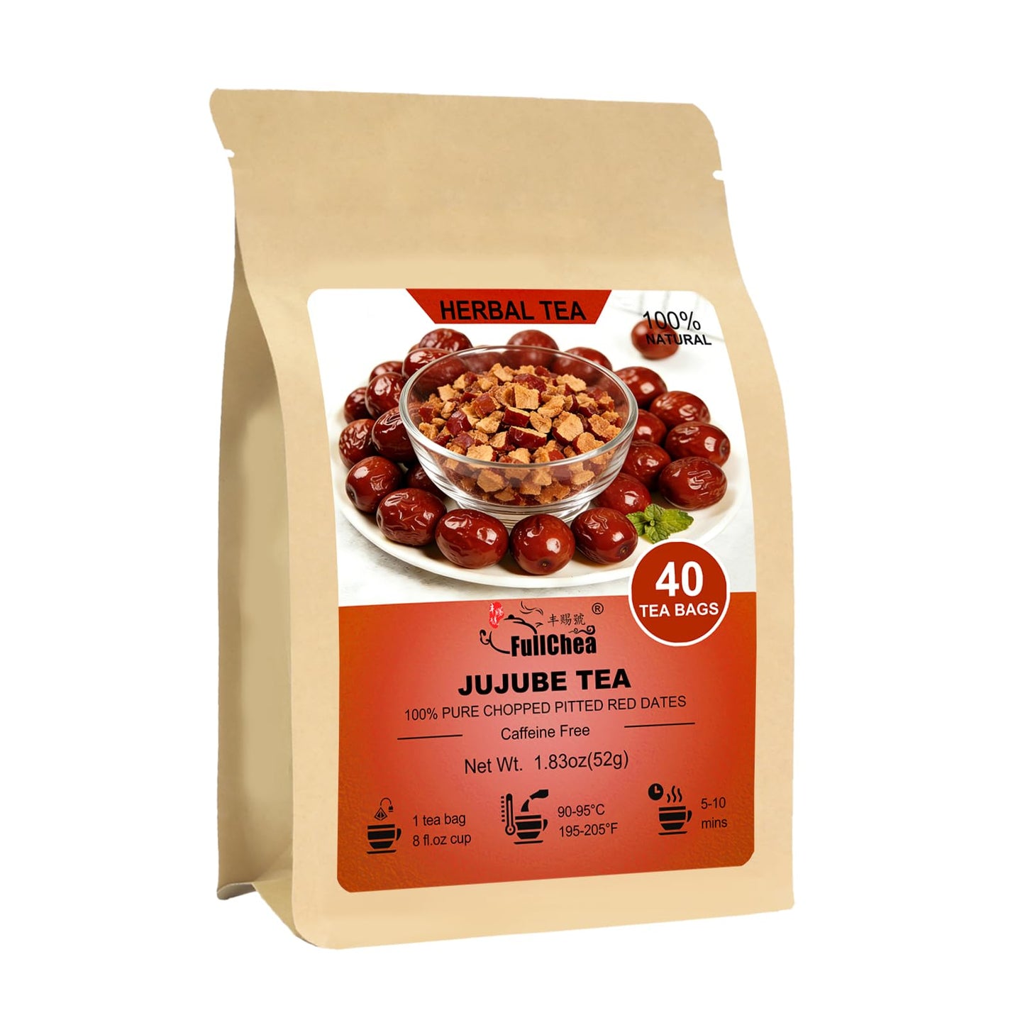 FullChea - Soursop Leaves Tea Bags, 40 Teabags - Premium Soursop Graviola Leaves - Hojas De Guanabana Tea - Non-GMO - Caffeine-free - Improve Digestion, Support Healthy Skin & Sleep