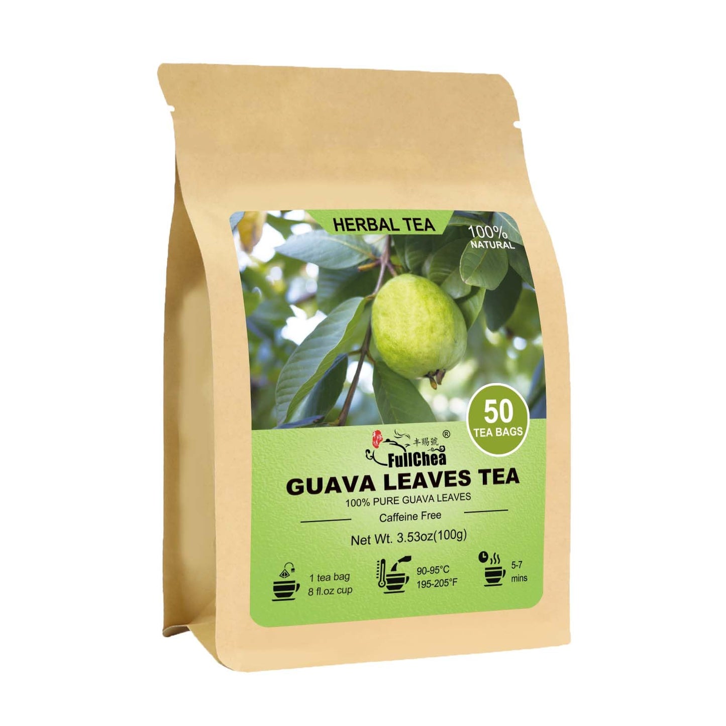 FullChea - Dandelion Leaf & Root Tea bags, 50 Teabags, 2g/bag - Natural Dandelion Herbal Tea for Liver & Kidney Health - Non-GMO - Caffeine-free - Support Digestion & Boost Immune System