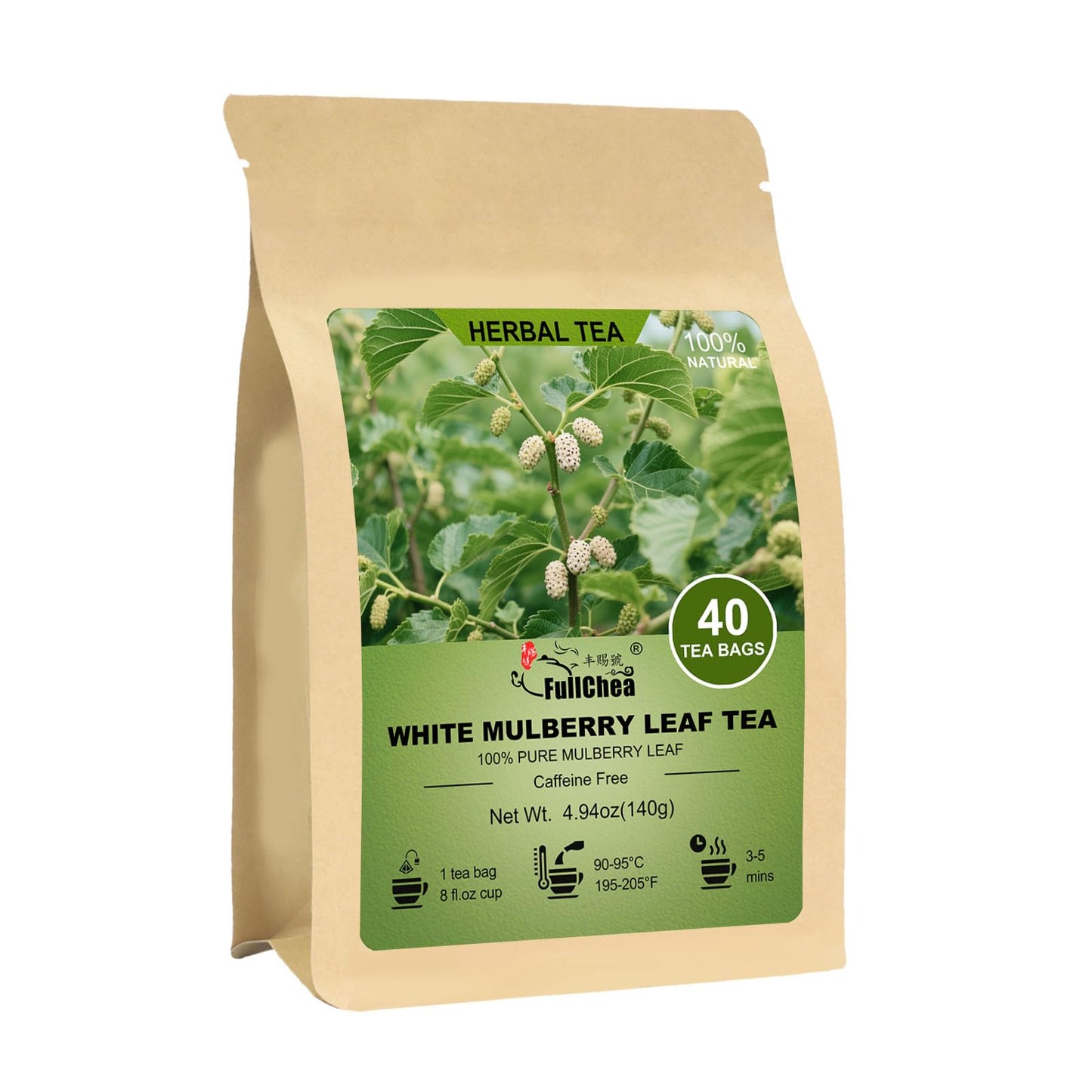 FullChea - Dandelion Leaf & Root Tea bags, 50 Teabags, 2g/bag - Natural Dandelion Herbal Tea for Liver & Kidney Health - Non-GMO - Caffeine-free - Support Digestion & Boost Immune System