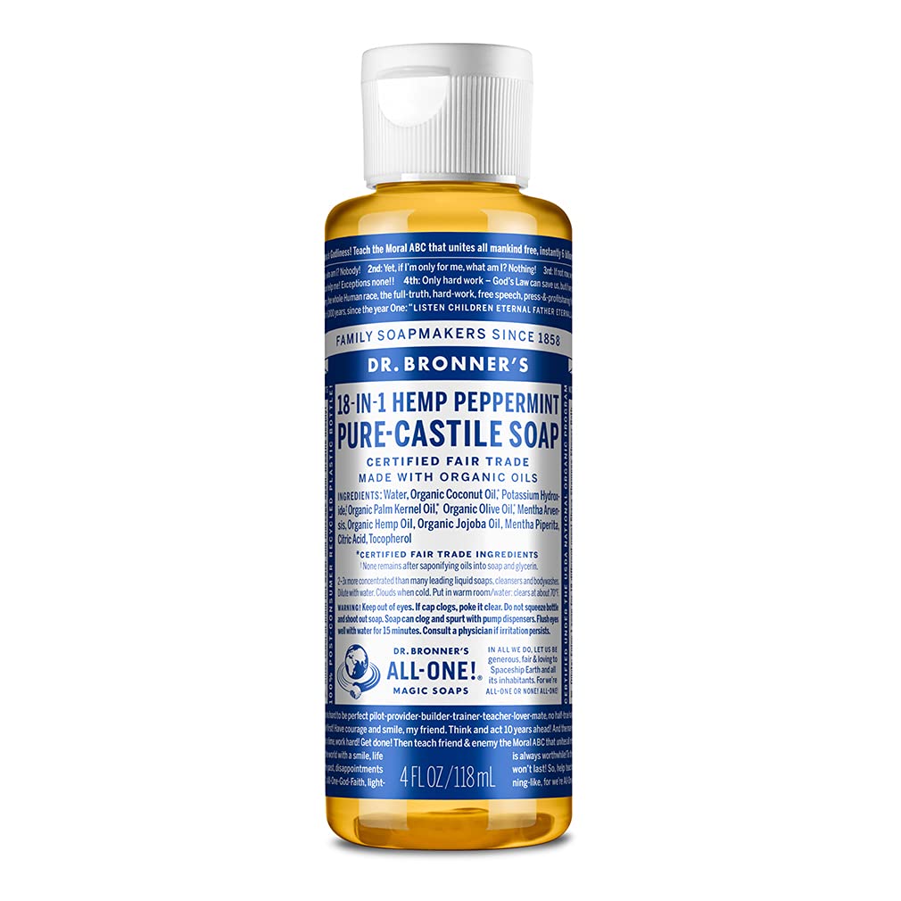 Dr. Bronner's Pure-Castile Magic Soap Liquid (Almond, 32 Ounce) - Made with Regenerative Organic Certified Oils, 18-in-1 Uses: Face, Body, Hair, Laundry, Pets and Dishes, Concentrated, Vegan, Non-GMO