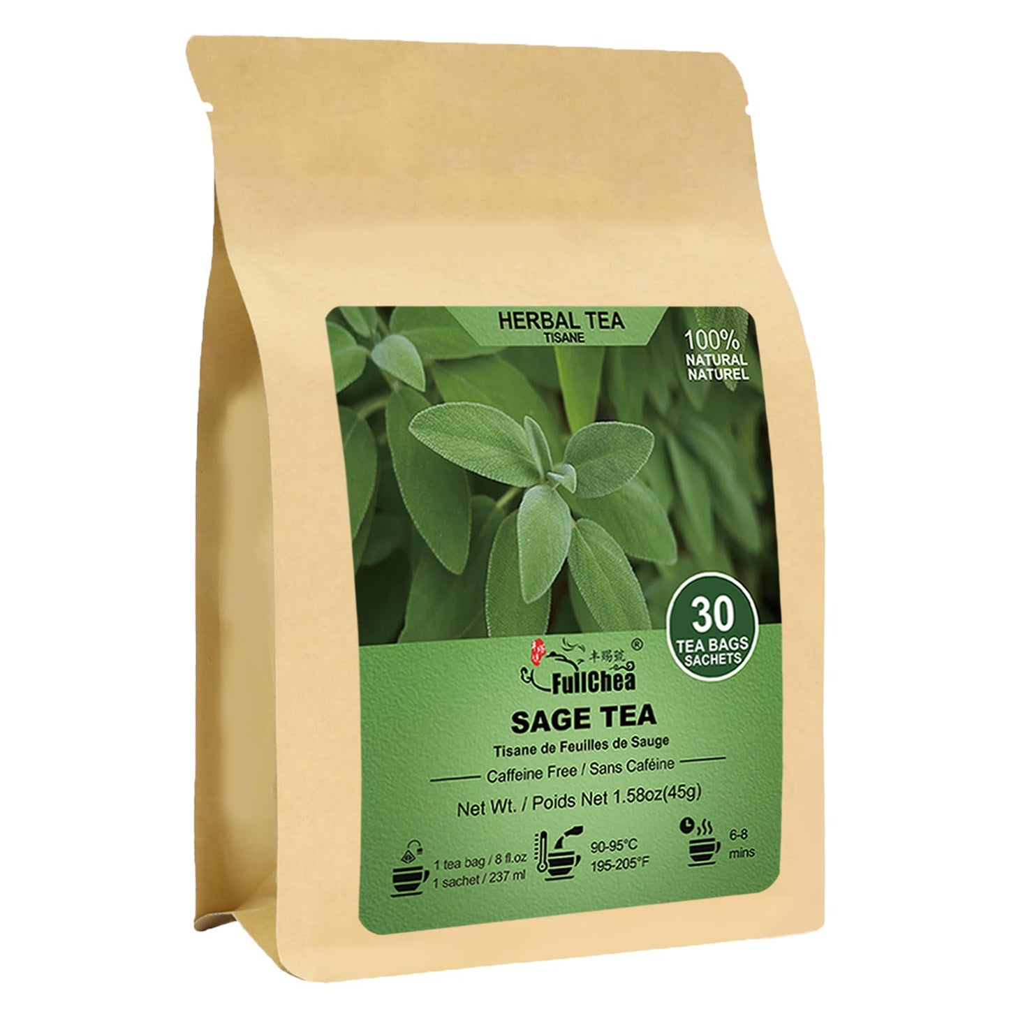 FullChea - Dandelion Leaf & Root Tea bags, 50 Teabags, 2g/bag - Natural Dandelion Herbal Tea for Liver & Kidney Health - Non-GMO - Caffeine-free - Support Digestion & Boost Immune System