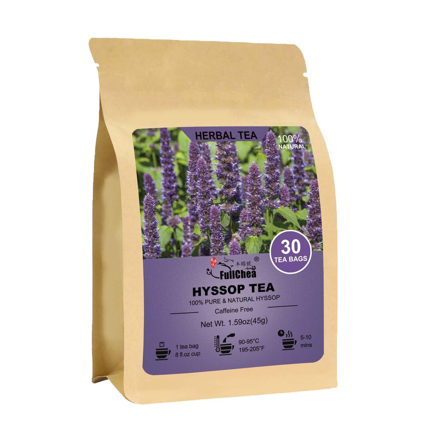 FullChea - Dandelion Leaf & Root Tea bags, 50 Teabags, 2g/bag - Natural Dandelion Herbal Tea for Liver & Kidney Health - Non-GMO - Caffeine-free - Support Digestion & Boost Immune System