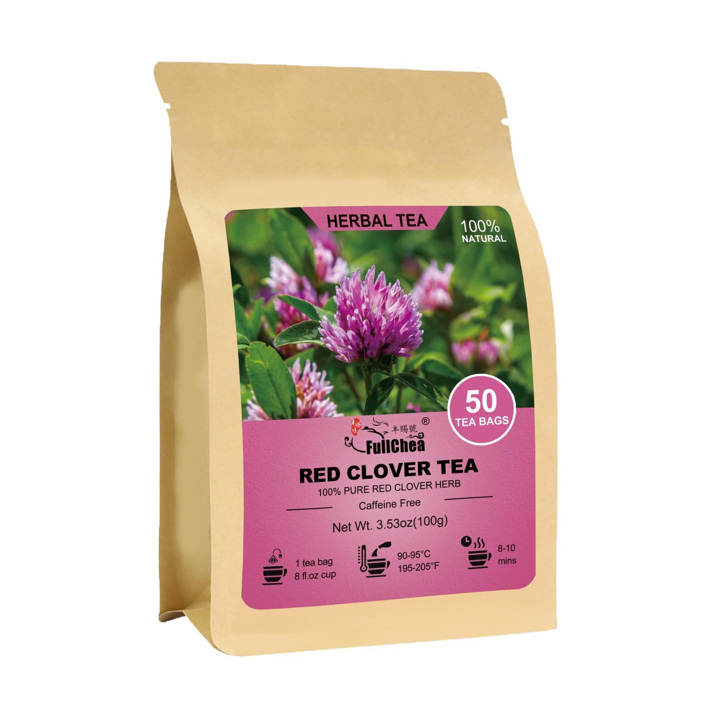 FullChea - Dandelion Leaf & Root Tea bags, 50 Teabags, 2g/bag - Natural Dandelion Herbal Tea for Liver & Kidney Health - Non-GMO - Caffeine-free - Support Digestion & Boost Immune System