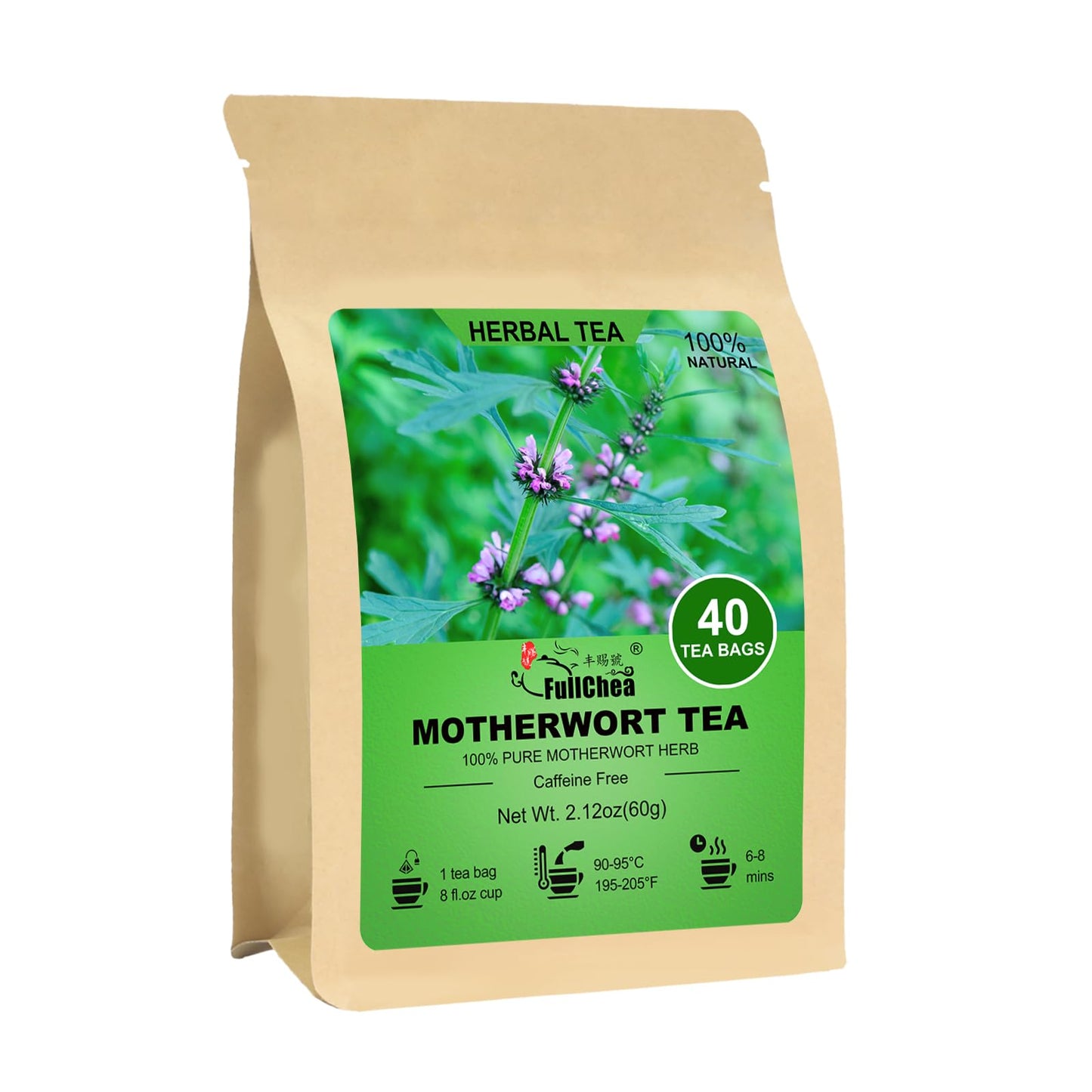 FullChea - Soursop Leaves Tea Bags, 40 Teabags - Premium Soursop Graviola Leaves - Hojas De Guanabana Tea - Non-GMO - Caffeine-free - Improve Digestion, Support Healthy Skin & Sleep