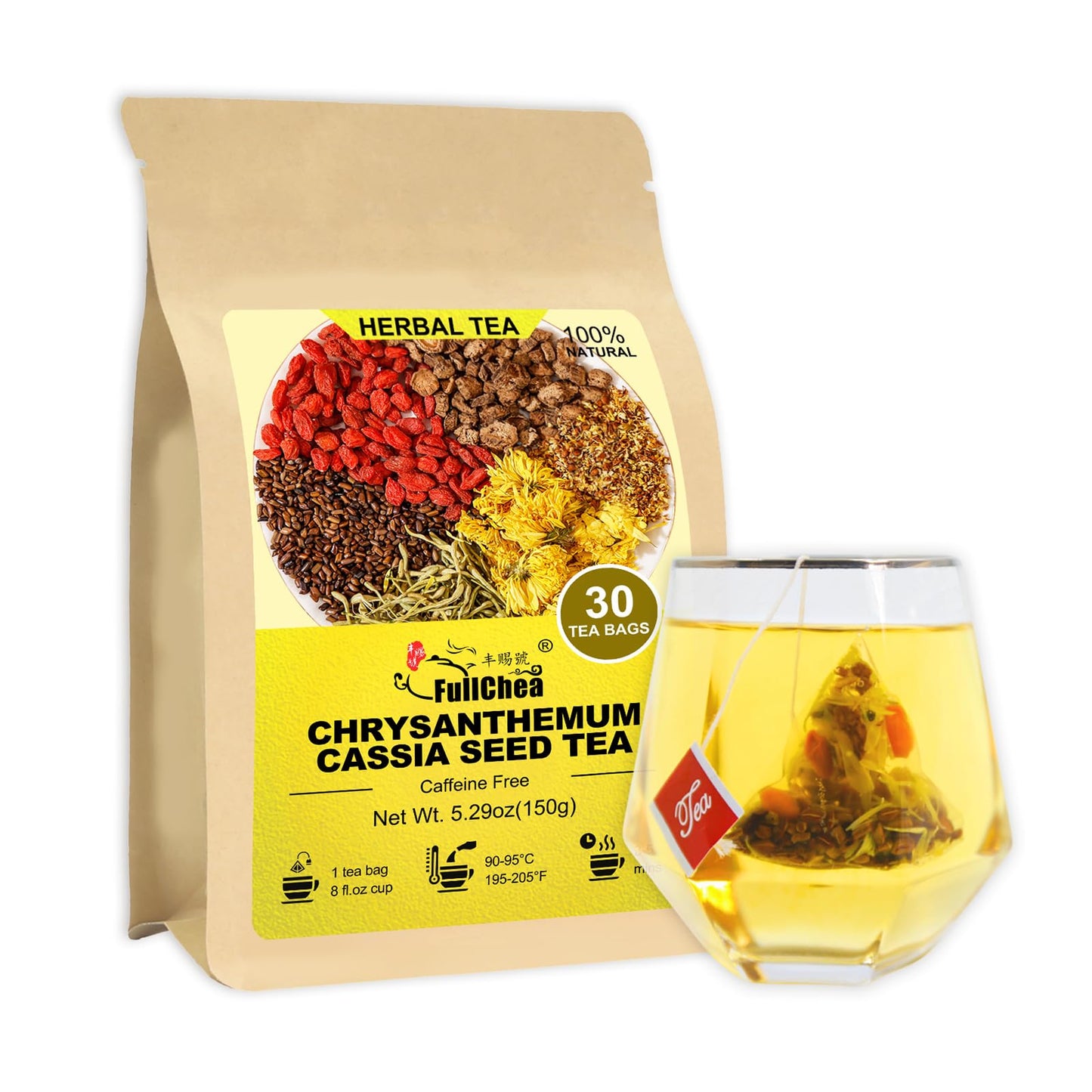 FullChea - Soursop Leaves Tea Bags, 40 Teabags - Premium Soursop Graviola Leaves - Hojas De Guanabana Tea - Non-GMO - Caffeine-free - Improve Digestion, Support Healthy Skin & Sleep