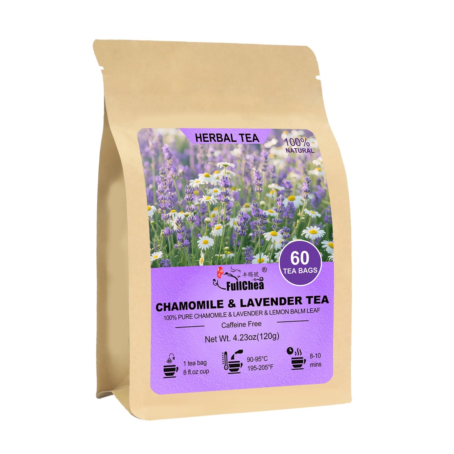 FullChea - Dandelion Leaf & Root Tea bags, 50 Teabags, 2g/bag - Natural Dandelion Herbal Tea for Liver & Kidney Health - Non-GMO - Caffeine-free - Support Digestion & Boost Immune System