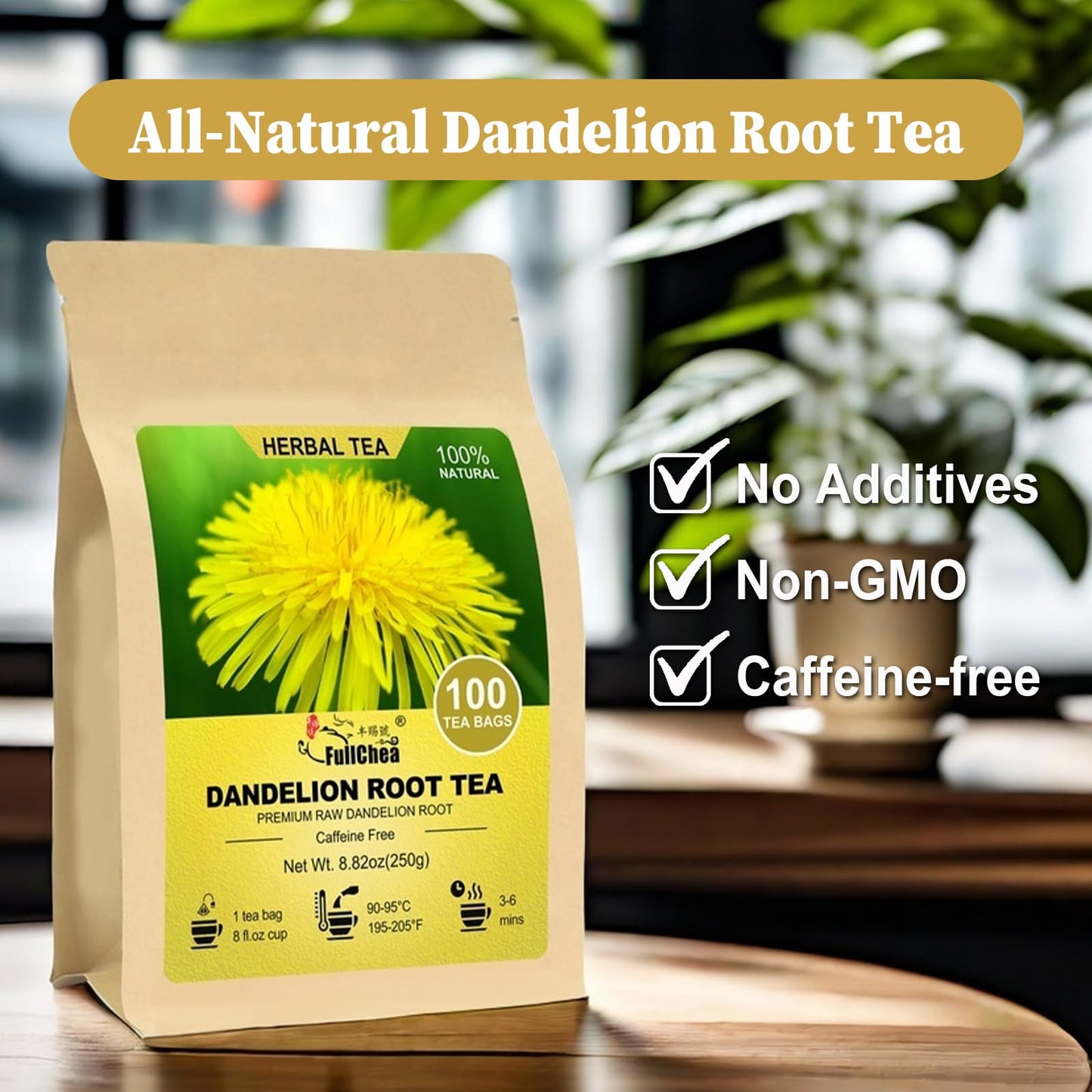 FullChea - Soursop Leaves Tea Bags, 40 Teabags - Premium Soursop Graviola Leaves - Hojas De Guanabana Tea - Non-GMO - Caffeine-free - Improve Digestion, Support Healthy Skin & Sleep