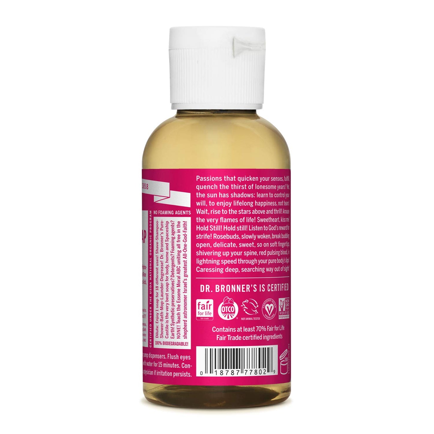 Dr. Bronner's Pure-Castile Magic Soap Liquid (Almond, 32 Ounce) - Made with Regenerative Organic Certified Oils, 18-in-1 Uses: Face, Body, Hair, Laundry, Pets and Dishes, Concentrated, Vegan, Non-GMO