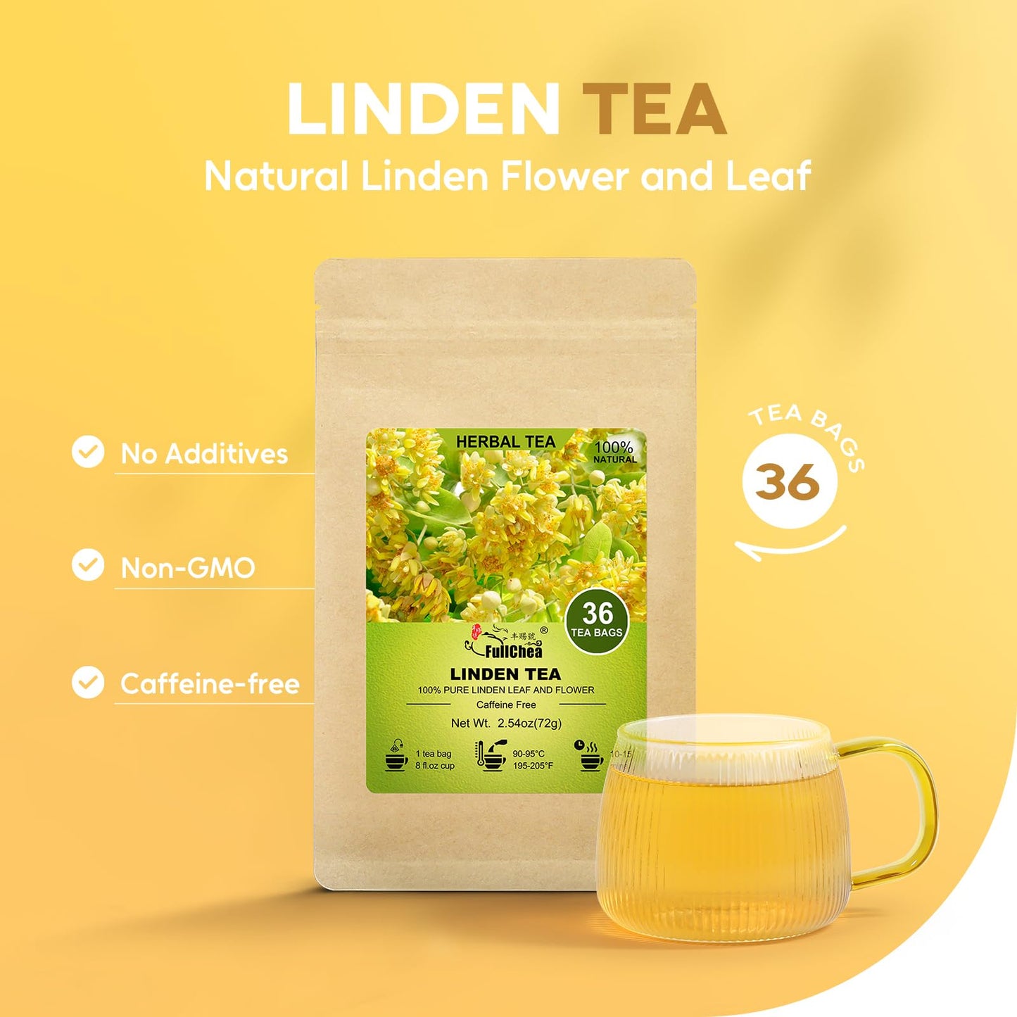 FullChea - Soursop Leaves Tea Bags, 40 Teabags - Premium Soursop Graviola Leaves - Hojas De Guanabana Tea - Non-GMO - Caffeine-free - Improve Digestion, Support Healthy Skin & Sleep