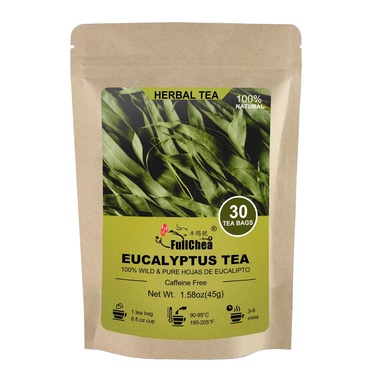 FullChea - Dandelion Leaf & Root Tea bags, 50 Teabags, 2g/bag - Natural Dandelion Herbal Tea for Liver & Kidney Health - Non-GMO - Caffeine-free - Support Digestion & Boost Immune System