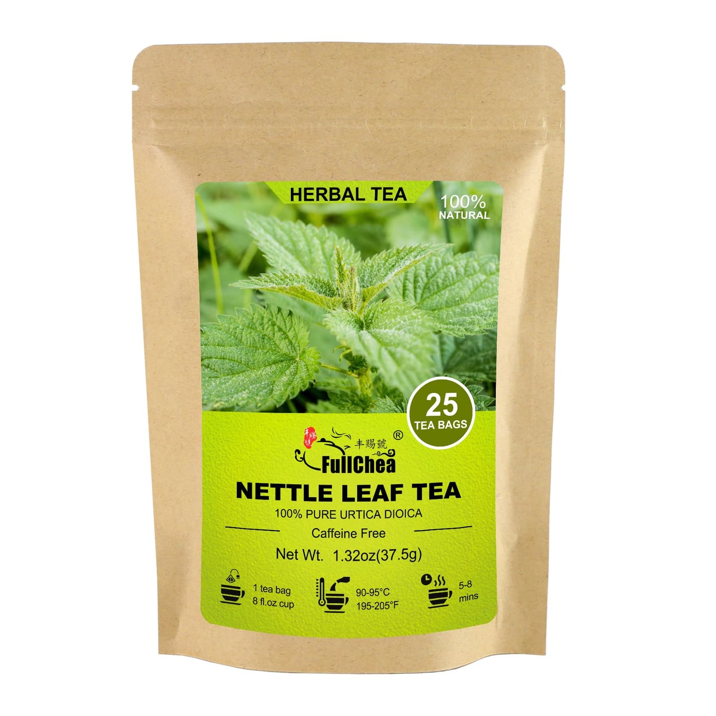 FullChea - Dandelion Leaf & Root Tea bags, 50 Teabags, 2g/bag - Natural Dandelion Herbal Tea for Liver & Kidney Health - Non-GMO - Caffeine-free - Support Digestion & Boost Immune System