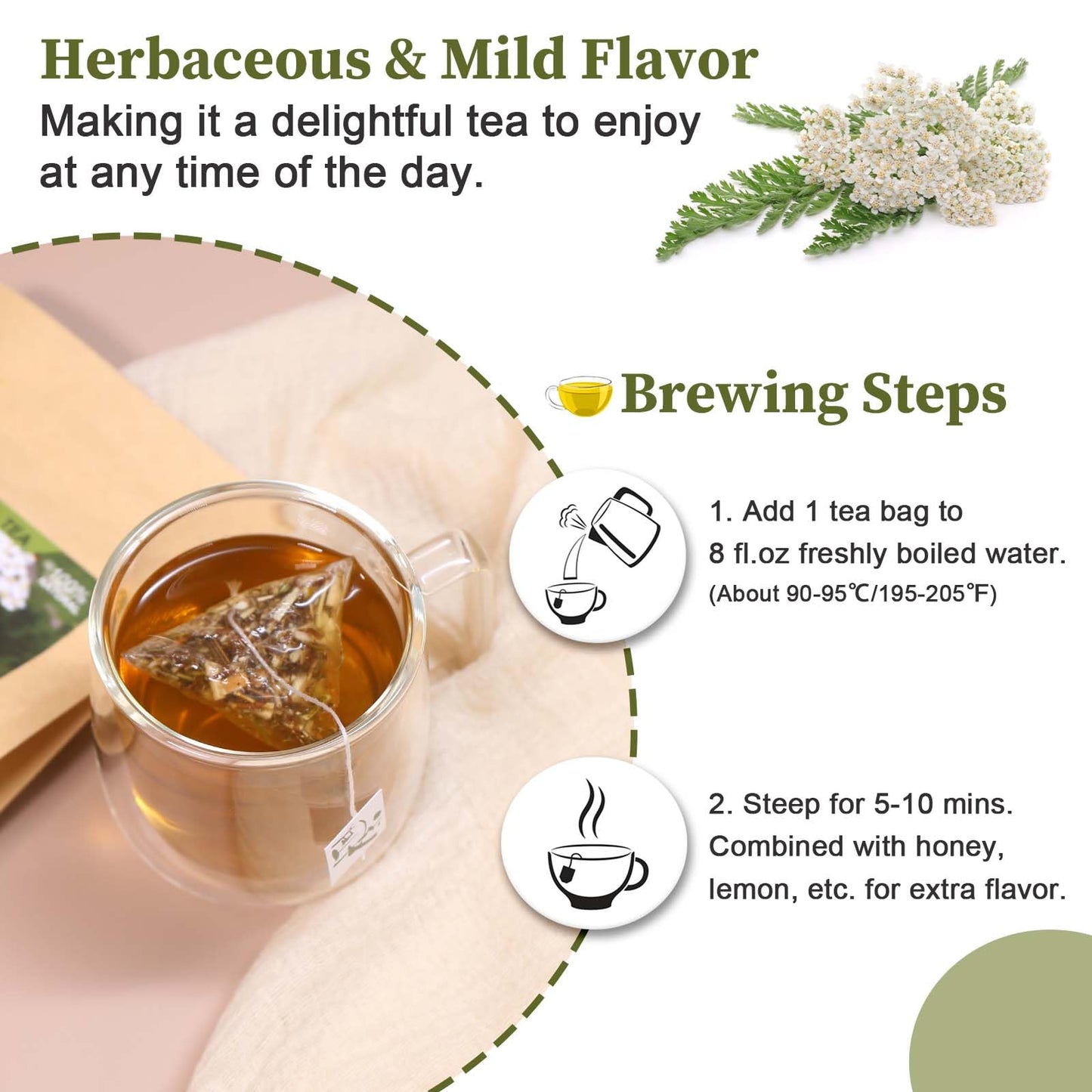 FullChea - Dandelion Leaf & Root Tea bags, 50 Teabags, 2g/bag - Natural Dandelion Herbal Tea for Liver & Kidney Health - Non-GMO - Caffeine-free - Support Digestion & Boost Immune System