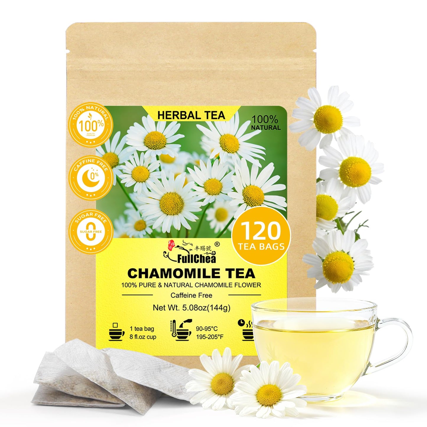 FullChea - Soursop Leaves Tea Bags, 40 Teabags - Premium Soursop Graviola Leaves - Hojas De Guanabana Tea - Non-GMO - Caffeine-free - Improve Digestion, Support Healthy Skin & Sleep
