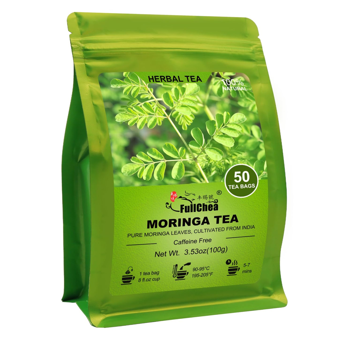 FullChea - Dandelion Leaf & Root Tea bags, 50 Teabags, 2g/bag - Natural Dandelion Herbal Tea for Liver & Kidney Health - Non-GMO - Caffeine-free - Support Digestion & Boost Immune System