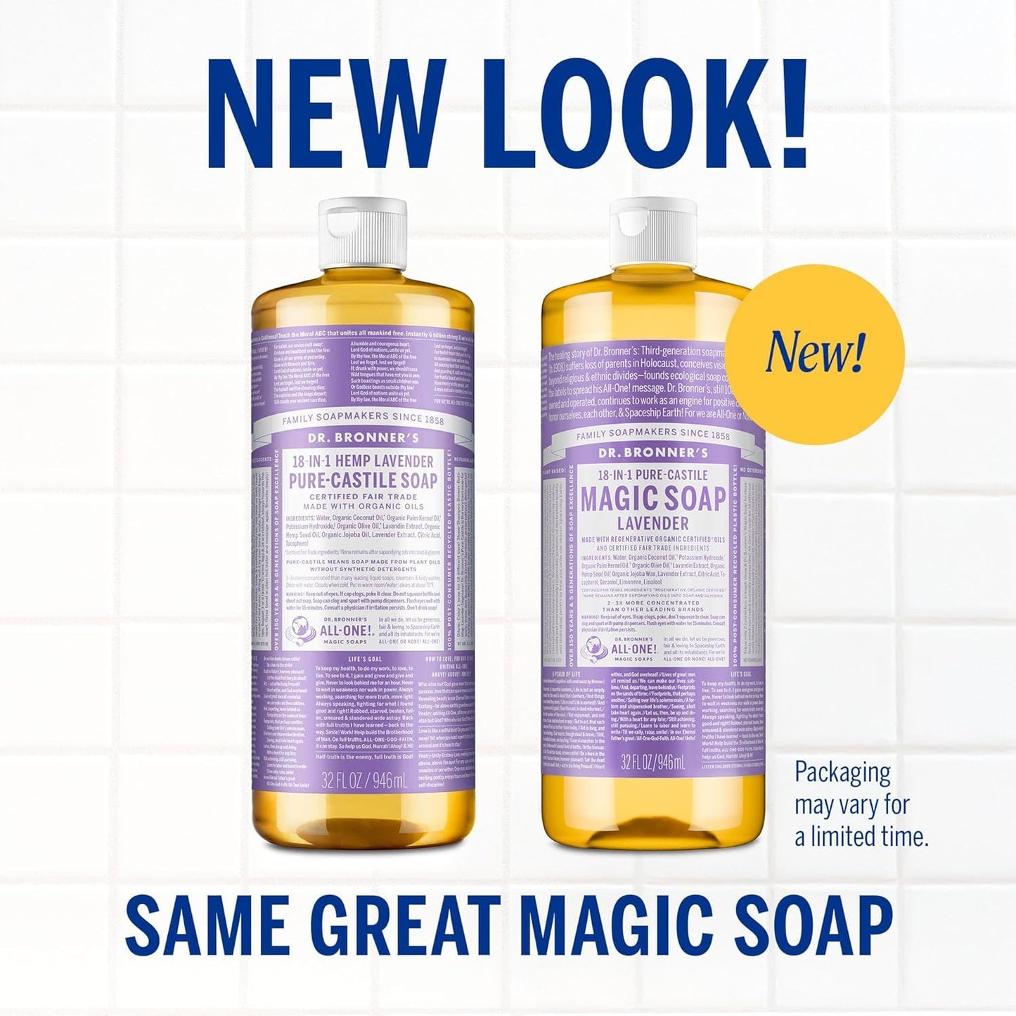 Dr. Bronner's Pure-Castile Magic Soap Liquid (Almond, 32 Ounce) - Made with Regenerative Organic Certified Oils, 18-in-1 Uses: Face, Body, Hair, Laundry, Pets and Dishes, Concentrated, Vegan, Non-GMO