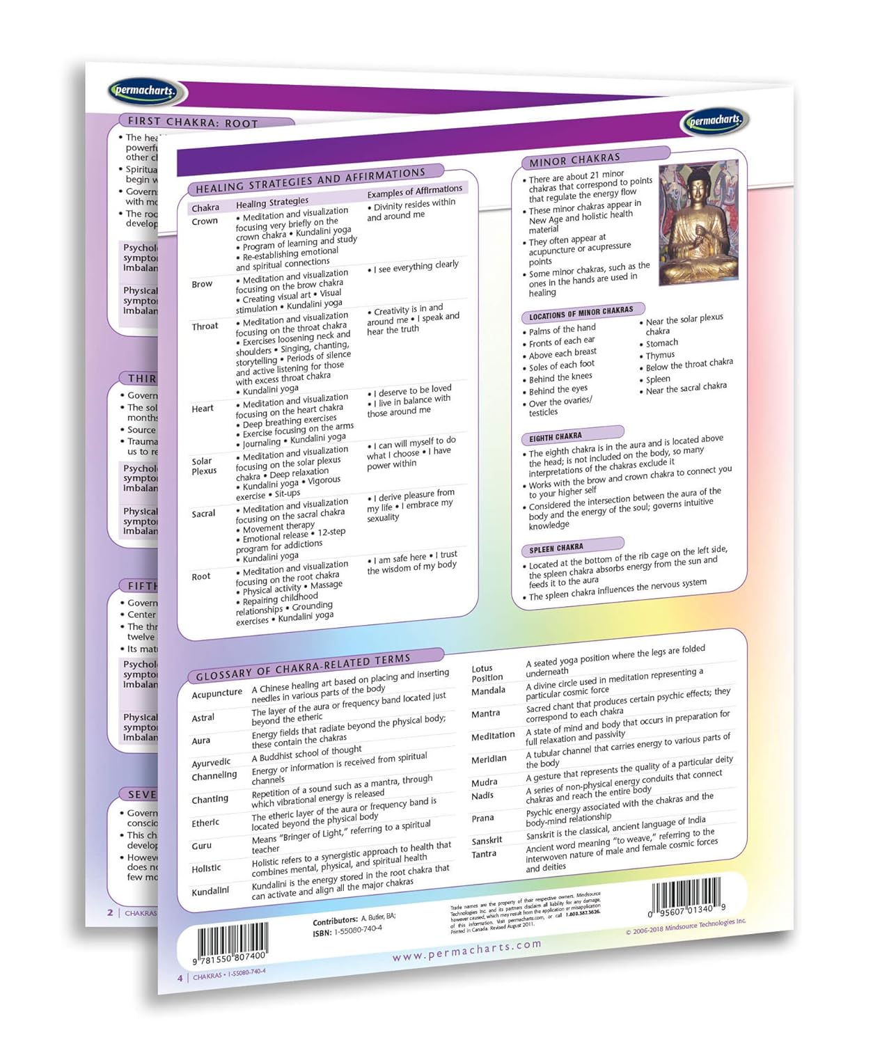 Chakras Guide- Holistic Health Quick Reference Guide by Permacharts