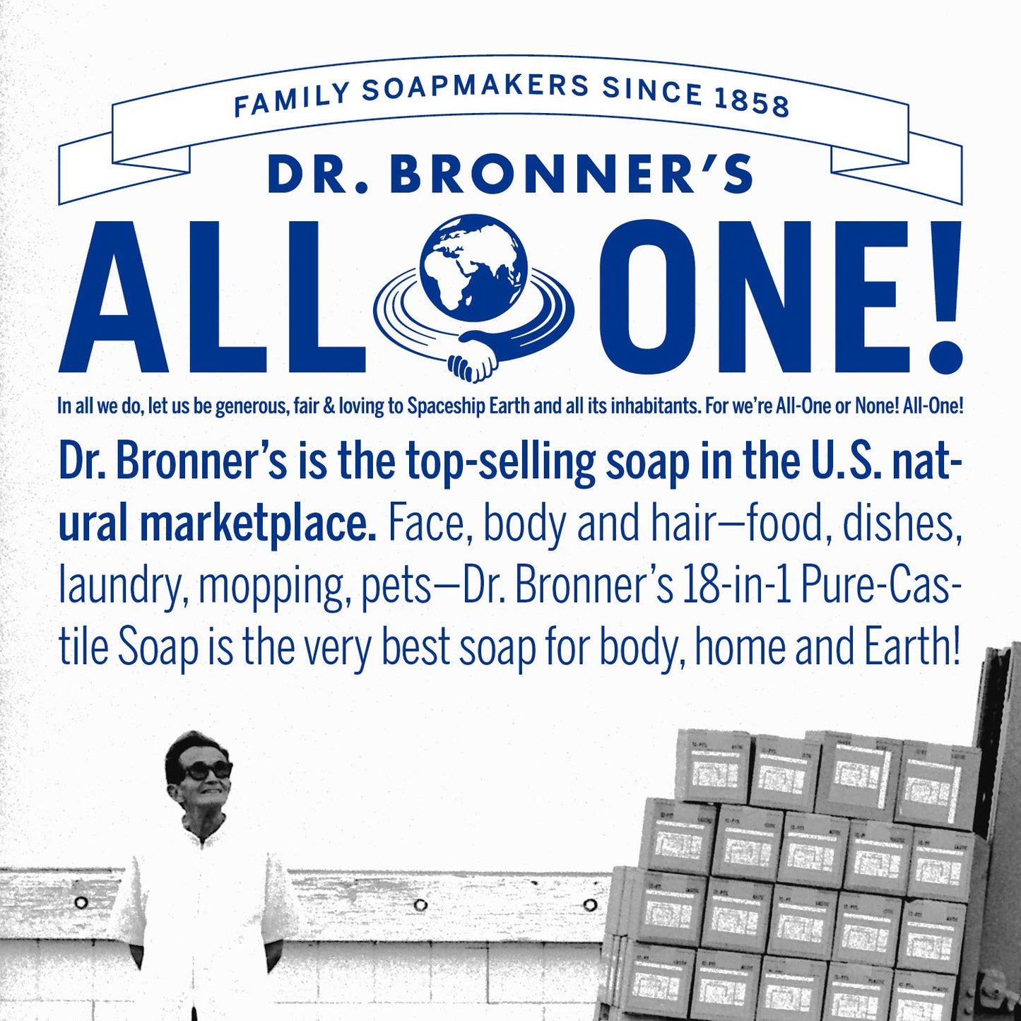 Dr. Bronner's Pure-Castile Magic Soap Liquid (Almond, 32 Ounce) - Made with Regenerative Organic Certified Oils, 18-in-1 Uses: Face, Body, Hair, Laundry, Pets and Dishes, Concentrated, Vegan, Non-GMO