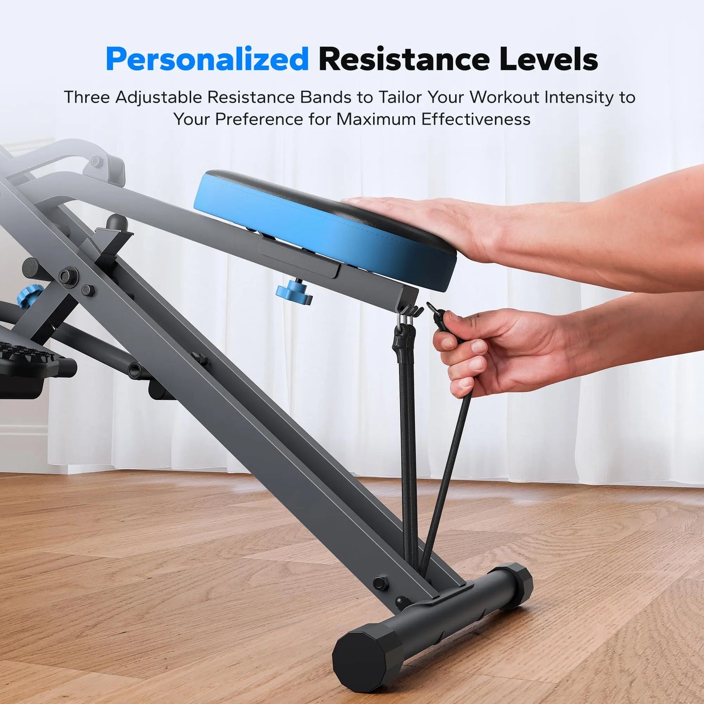 MERACH Squat Machine 2in1 Squat Rowing Machine Easy Setup Foldable Exercise Equipment Glute Trainer Machine Glutes Leg Home Fit