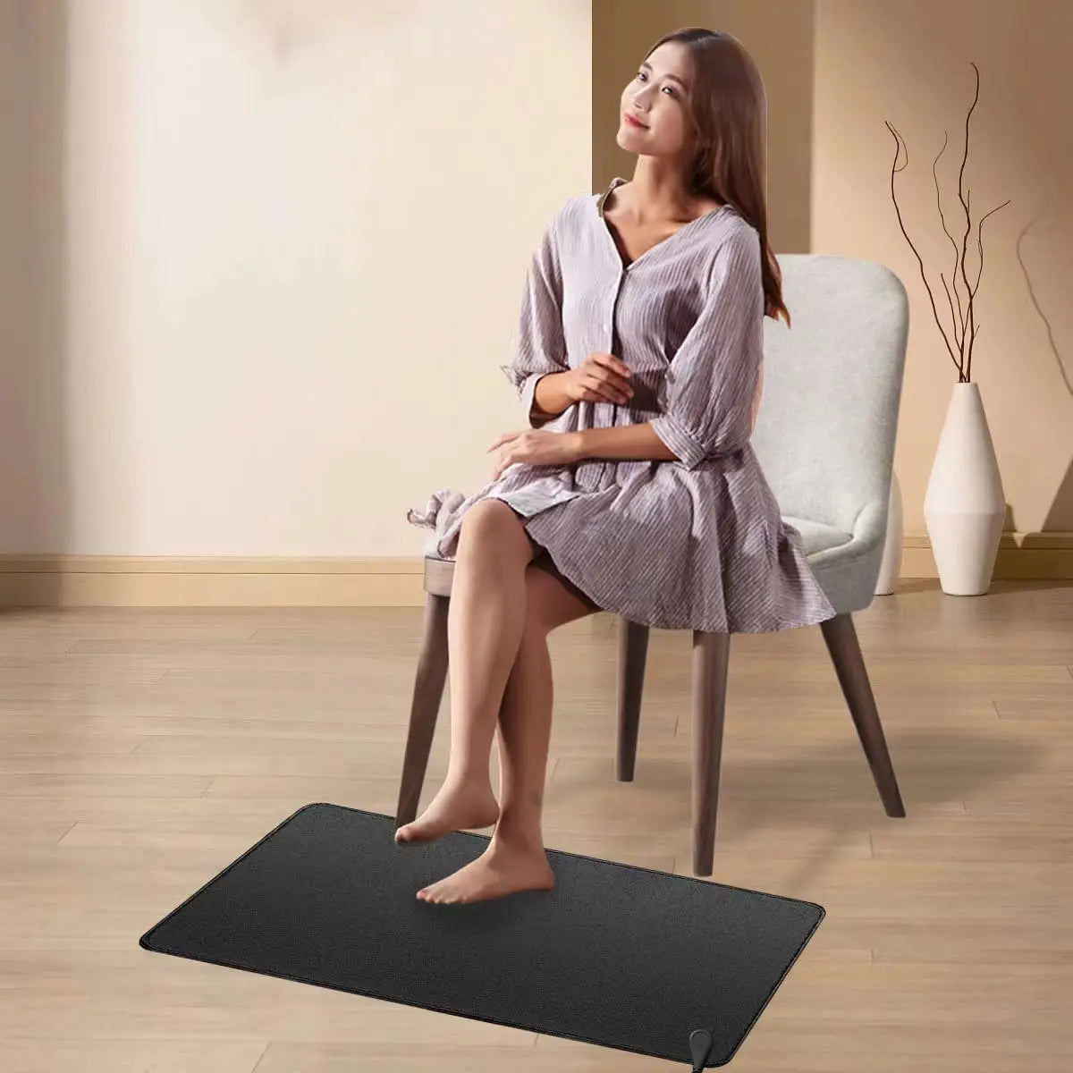 Grounding Mat Sleeping Foot Mat Improve Insomnia Reduce Inflammation Pain Headache Static Earth Therapy Grounding with 15FT Cord