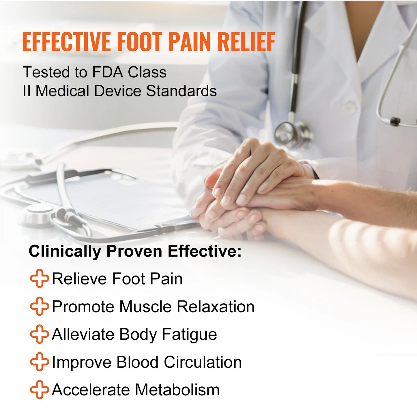 VEVOR Foot Circulation Stimulator with Heat EMS & TENS Foot Massager Electric Foot Stimulator for Pain Relief  Muscles Vibrator