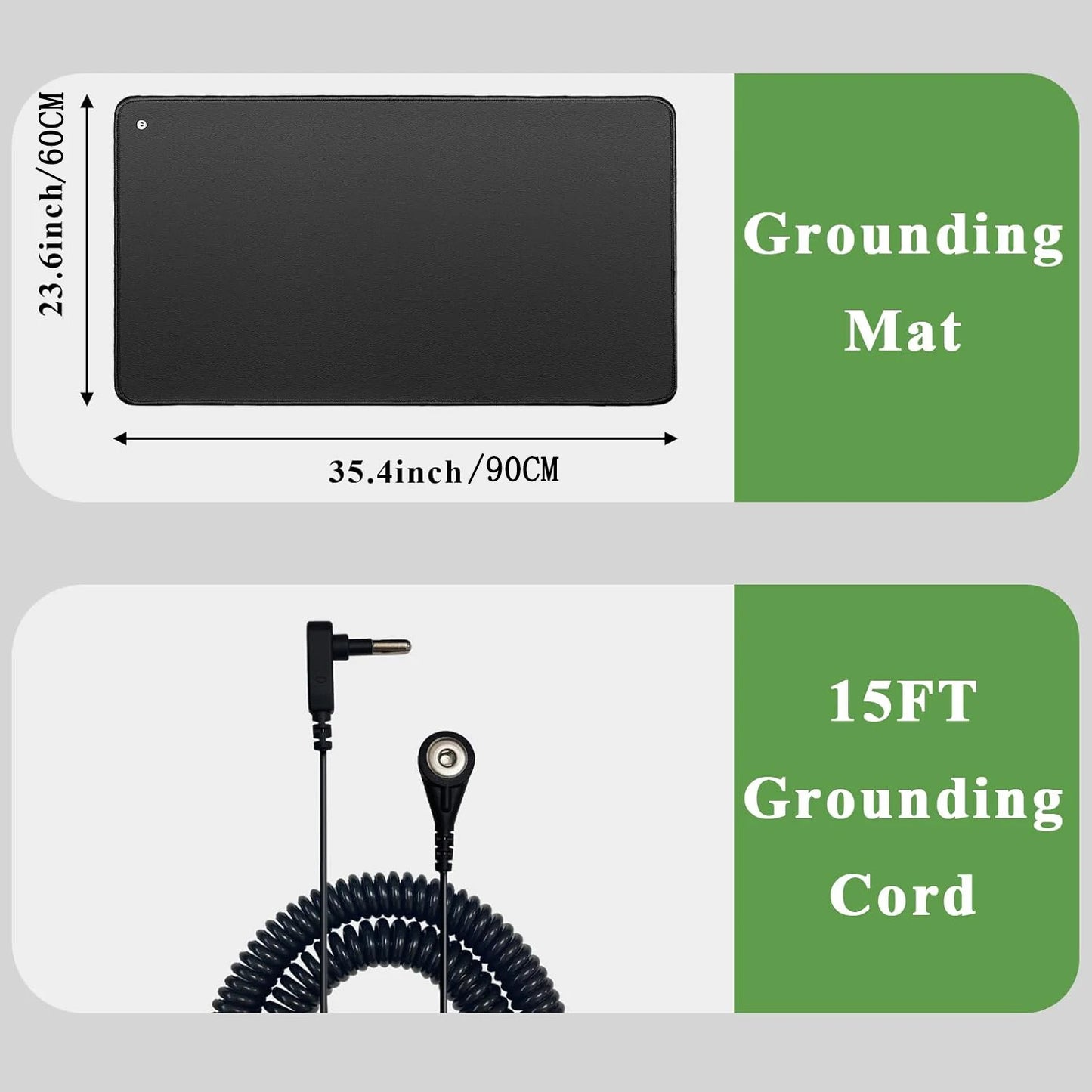 Grounding Mat Sleeping Foot Mat Improve Insomnia Reduce Inflammation Pain Headache Static Earth Therapy Grounding with 15FT Cord