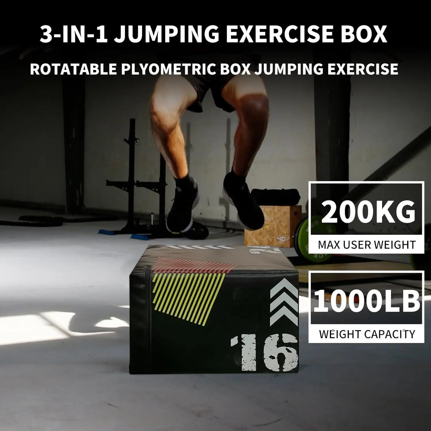 3 In 1 Jump Box, Soft Platform Training Box, Vaulting Box Suitable For Plyometric Training, Box Squat, Jumping Exercise
